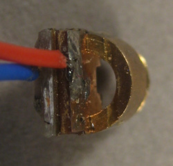 Copper head laser diode back view Copper head laser diode back view